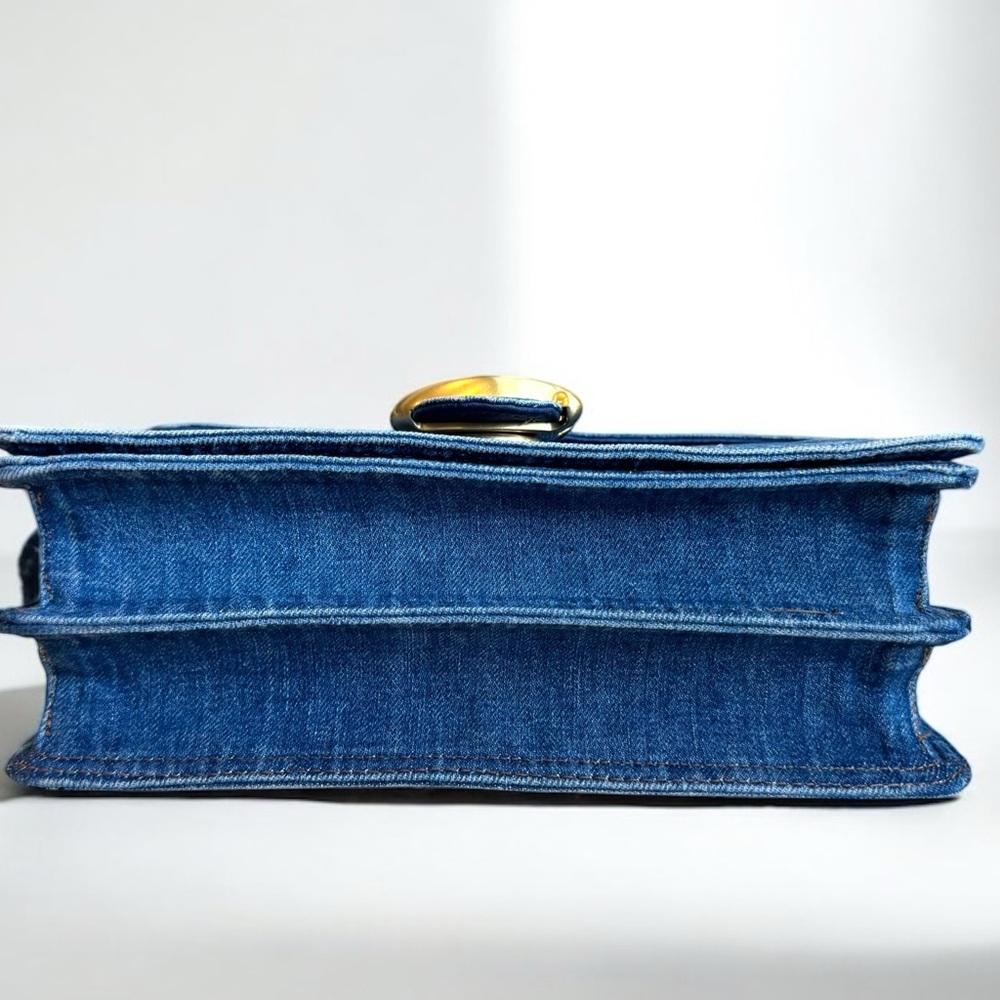 Coach Denim Shoulder Bag with Gold C Hardware - Picture 9 of 15